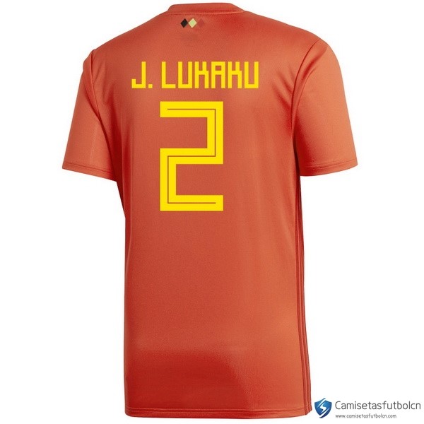 Camiseta Seleccion Belgica Primera equipo J.lukaku 2018 Rojo